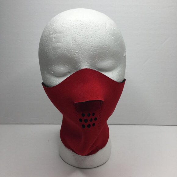 Vintage 80s Adult Red Neoprene Ski Face Mask Snowboard Snow Size Medium - Picture 1 of 14
